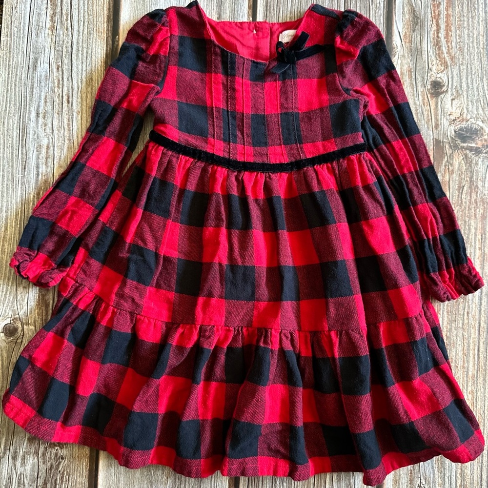 Tommy Bahama Red and Black Tiered Ruffled Sundress